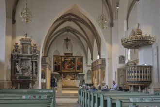 Chancel of the UNESCO St. Mary's Church, interior view, town church, market square, Luther city