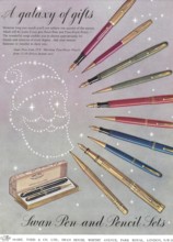 Swan pen and pencil sets advert advertising in Country Life magazine UK 1951