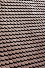 Red shingle roof, house roof, detail, Steyr, Upper Austria, Austria, Europe