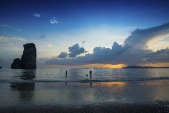 Pai Plong Beach, sunset, Ao Nang, Krabi, Thailand, Asia