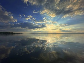Evening atmosphere, Lake Starnberg, Bavaria, Germany, Europe