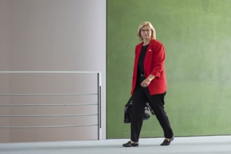Anke Rehlinger (SPD, Minister-President of Saarland) after the consultation between Federal