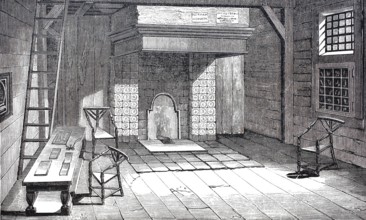 The room of Peter the Great in Zaandam, in this house lived the Russian Tsar Peter the Great in