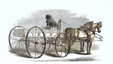 An automatic rein holder on the carriage of a team of horses, which forces the horses to stop when
