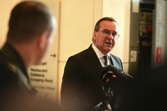 Defence Minister Boris Pistorius (SPD) informs media representatives about the increase in the