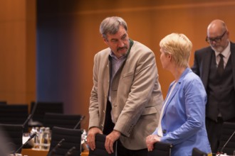 Markus Söder (CSU Chairman and Minister President of Bavaria) and Manuela Schwesig (SPD, Minister
