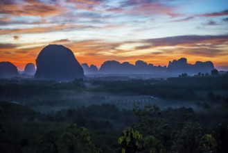 Panorama, Din Daeng Doi, sunrise, Krabi, Thailand, Asia