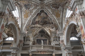 Organ loft of the collegiate basilica, Neustift St Margarethen, Vahrn, district of Bozen, South