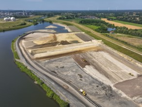 Haltern-Marl, North Rhine-Westphalia, Germany - Lippe, flood protection in the