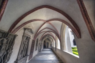 Cloister around 1370 in the Neustift St Margarethen monastery, Vahrn, district of Bolzano, South
