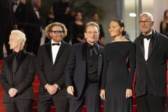 Cannes, France - 16.5.2024: Jacknife Lee, Erik Messerschmidt, Bono, Kelly McNamara, Jon Kamen,
