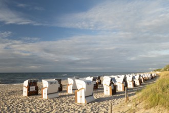 Beach, beach chairs, Kühlunsborn Ost, Baltic Sea, Baltic seaside resort, Kühlungsborn, Rostock