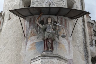 Sculpture of Justitia at Castel Sant'Angelo, Neustift St Margarethen Monastery, Vahrn, Bolzano