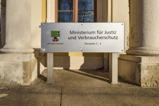 Ministry of Justice and Consumer Protection, Ministry of Justice, information sign, historic