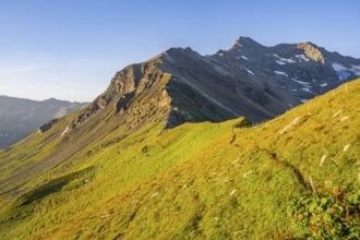 Sunrise in the Mountains at Hochalpenstraße, view from Fuscher Törl, Pinzgau, Salzburg, Austria,