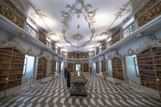 Abbey library, built between 1770 and 1775 in the Neustift St Margarethen, Vahrn, district of