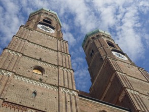 Towers of the Church of Our Lady, Cathedral of Our Lady, Munich, Bavaria, Germany, Europe