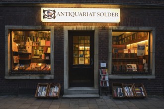Antiquarian bookshop, Solder bookshop, Wilsberg, famous film location of the Wilsberg crime