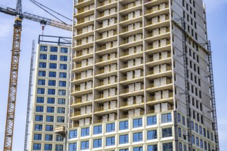 Construction of over 920 student flats at Cambridgelaan in the Science Park, University of Utrecht,