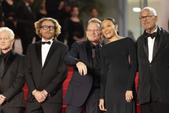 Cannes, France - 16.5.2024: Jacknife Lee, Erik Messerschmidt, Bono, Kelly McNamara, Jon Kamen,