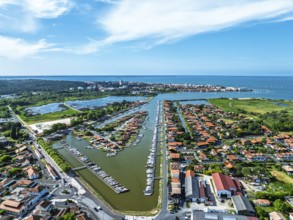 La Teste-de-Buch from a drone, Arcachon, Gironde, France, Europe