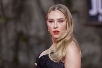 Scarlett Johansson at the German premiere of the adventure film Jurassic World, the rebirth at