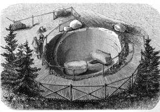 Glacial kettle, giant kettle, also known as giant cauldron or pothole, is a cavity or hole that
