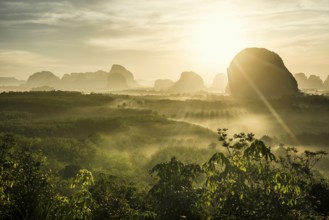 Panorama, Din Daeng Doi, sunrise, Krabi, Thailand, Asia