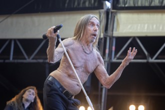 Iggy Pop, singer, actor, punk, rock, USA, live open air at the Citadel Music Festival, 19.06.2025,