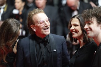 Cannes, France - 16.5.2024: Bono and Ali Hewson on the red carpet at the 78th Cannes International