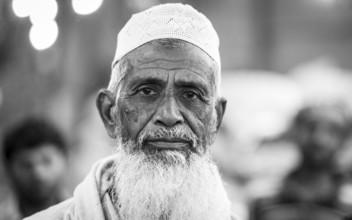 Portrait of a man, monochrome, Dhaka, Bangladesh, Asia