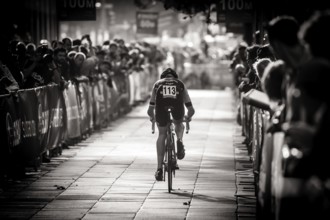 MELBOURNE, AUSTRALIA, FEBRUARY 3: Nicholas Woods of St George Merida Cycling Team competing in the