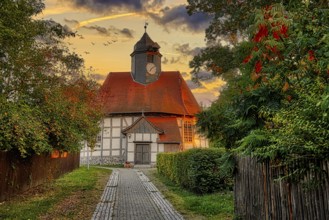 Round Church Siptenfelde Town of Harzgerode at Sunrise