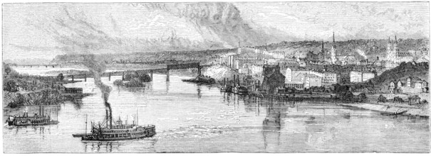St. Paul, the capital of Minnesota. Illustration originally published in Hesse-Warteggs Nord