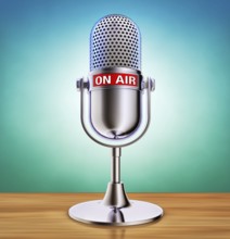 3D rendering of a microphone