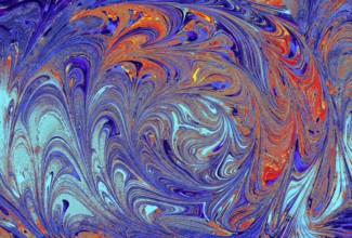 Traditional Ottoman Turkish abstract marbling art patterns as background