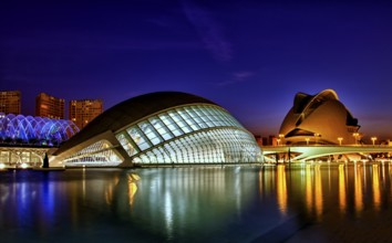 The Ciudad de las Artes y de las Ciencias is a science centre in Valencia. It was built between