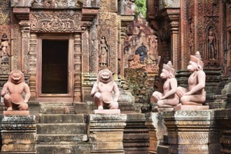 Khmer culture at Banteai Srei temple. Siem Reap Cambodia