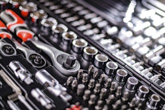Composition with a variety of metal tools