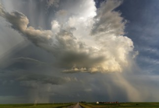Summer Storms in the Canadian Prairies Dramatic Scenes