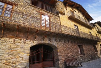 Ordino village in Andorra Pyrenees in ski area