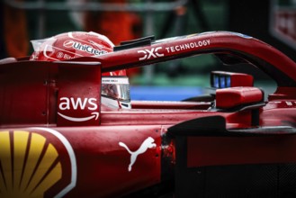 Charles Leclerc of Monaco drives the Scuderia Ferrari HP SF-25 before the start of the Australian