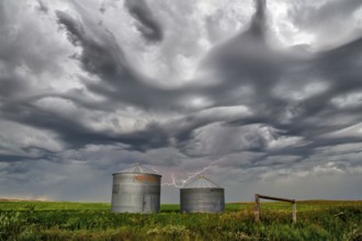 Prairie Storm Canada summer rural major structure Saskatchewan