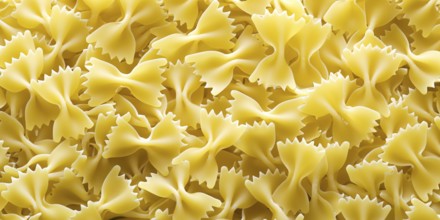 Pasta in the form of butterflies scattered in the background image