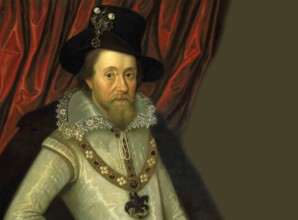 James VI and I, James Charles Stuart, 1566 – 1625, King of England, Scotland and Ireland, digitally