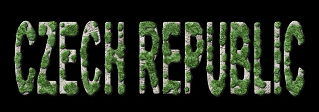 Czech Republic Reforestation and Climate Message, Sustainable Green Typography, Green Agenda