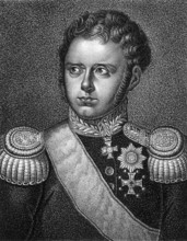 William I of Wurttemberg (1781-1864) on engraving from 1859. Second King of Wurttemberg during