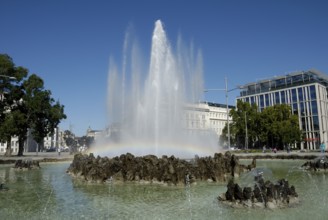 High-jet fountain by Anton Gabrielli on Schwarzenbergplatz, Vienna, Austria, Europe