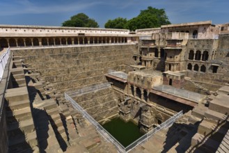 Chand Baori, a stepwell in Rajasthan, India, Asia