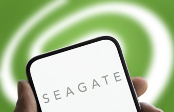 Dhaka, Bangladesh- 19 Jan 2025: seagate logo is displayed on smartphone. Seagate is an American